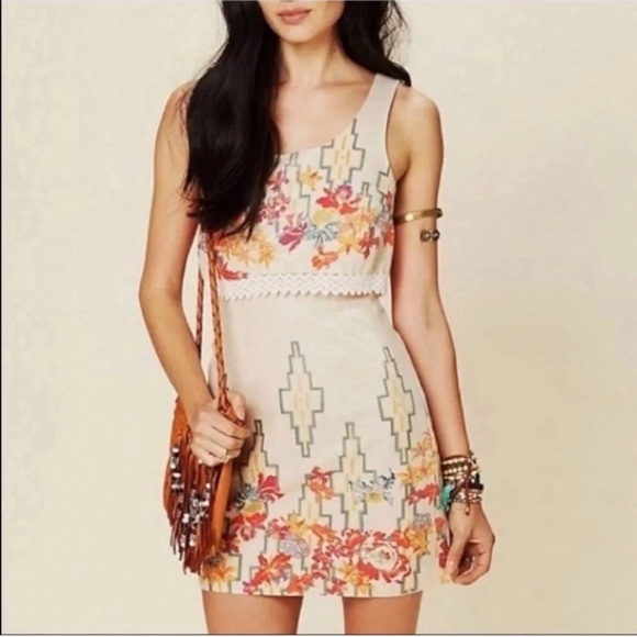 Free People The Big Bang Metallic Aztec Dress - Picture 2 of 8